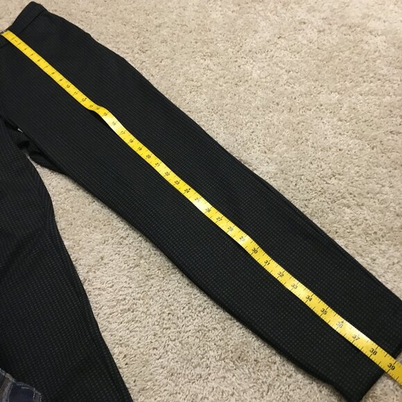 Black & Grey Puppytooth Stretchy Drawstring Trouser Leggings - Picture 12 of 14